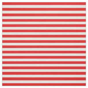 Snow white, Bright red stipe, stripes Fabric