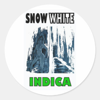 SNOW WHITE INDICA CLASSIC ROUND STICKER