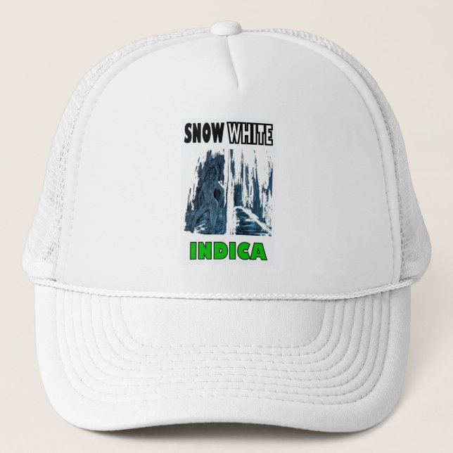 SNOW WHITE INDICA TRUCKER HAT (Front)