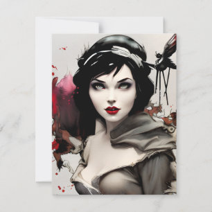Snow White Portrait Graphic Card