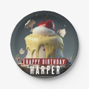 Snow White themed Birthday Paper Plate