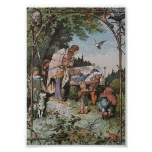 Snow White Waits to be Wakened by the Prince Photo Print