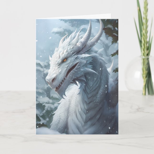Snow Winter Dragon  Card (Front)
