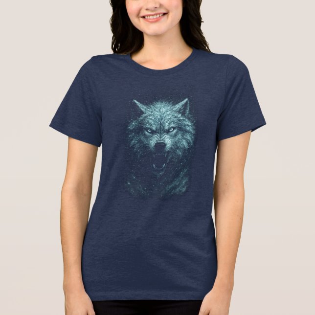 Snow wolf Tri-Blend shirt (Front)