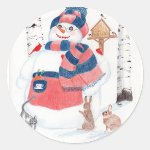 Snow woman sticker