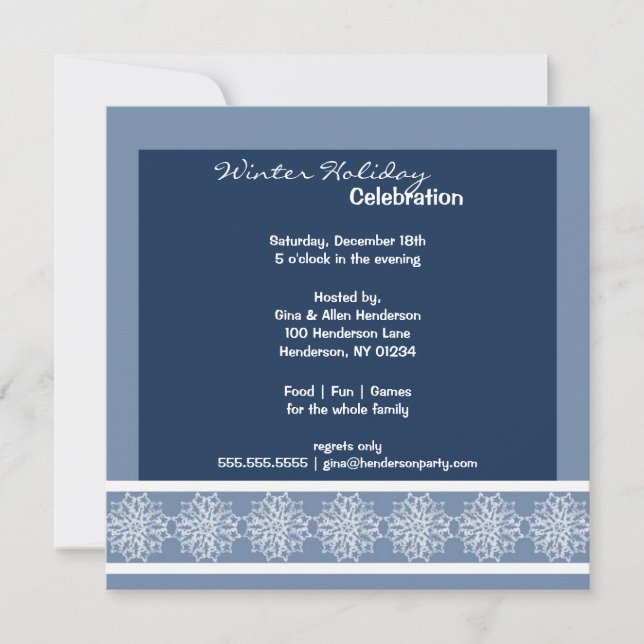 Snow Wonderland Party Invitations (Front)