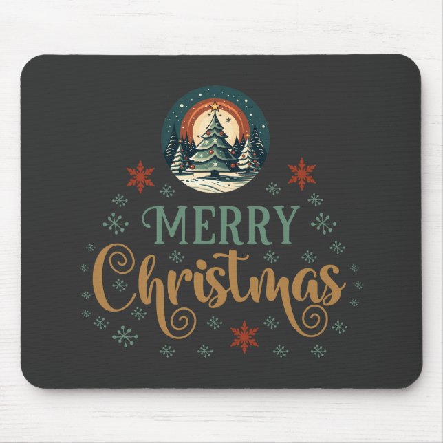 Snow Xmas Christmas Globe Mouse Mat (Front)