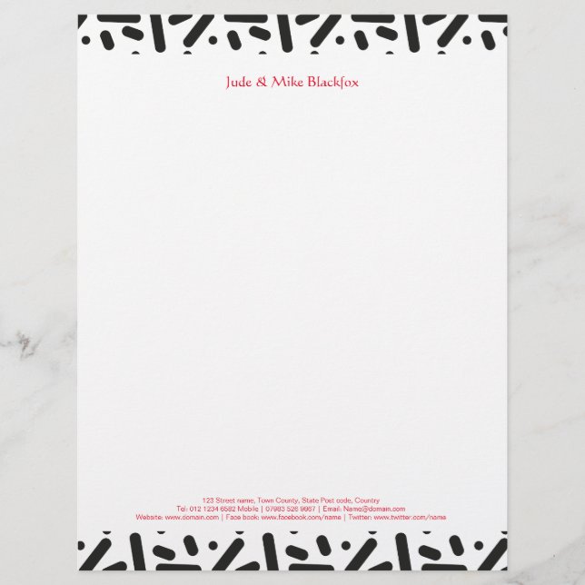 Snow Xmas Stationary and Gifts Customised Letterhead (Front)