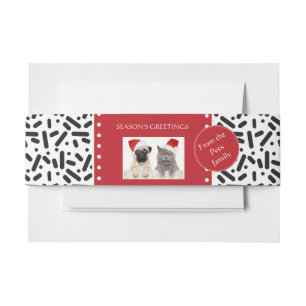 Snow Xmas Stationary and Gifts Invitation Belly Band