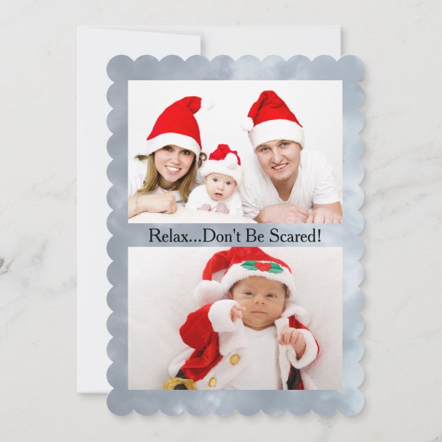 Snow Zombie Bites and Add Photos Flat Card (Back)