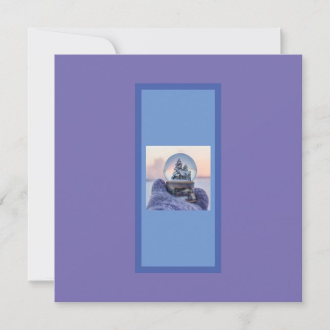 Snowball Christmas tree winter snowfall  Holiday Card (Front)