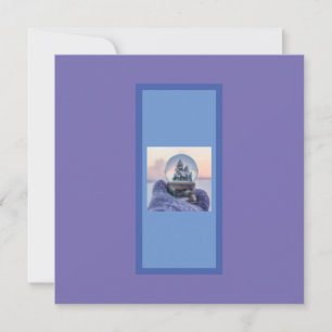 Snowball Christmas tree winter snowfall Holiday Card