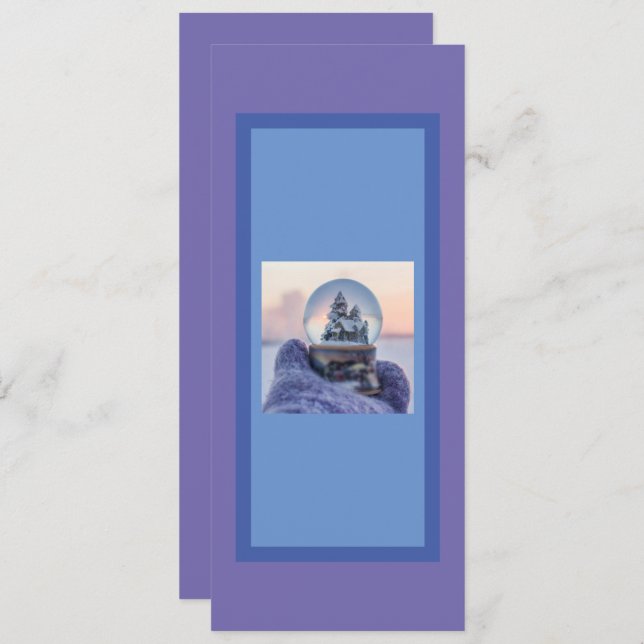 Snowball Christmas tree winter snowfall  Holiday Card (Front/Back)