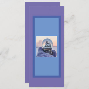 Snowball Christmas tree winter snowfall Holiday Card