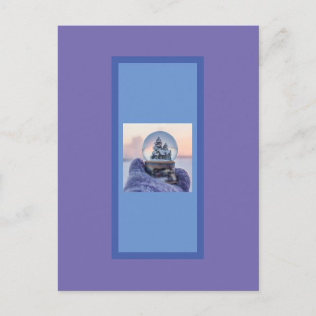 Snowball Christmas tree winter snowfall  Holiday Postcard (Front)