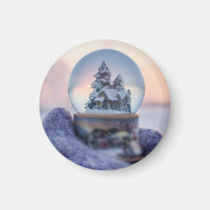 Snowball Christmas tree winter snowfall  Magnet