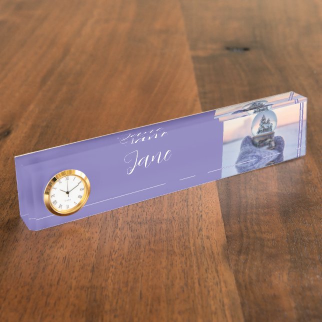 Snowball Christmas tree winter snowfall  Nameplate (Side)