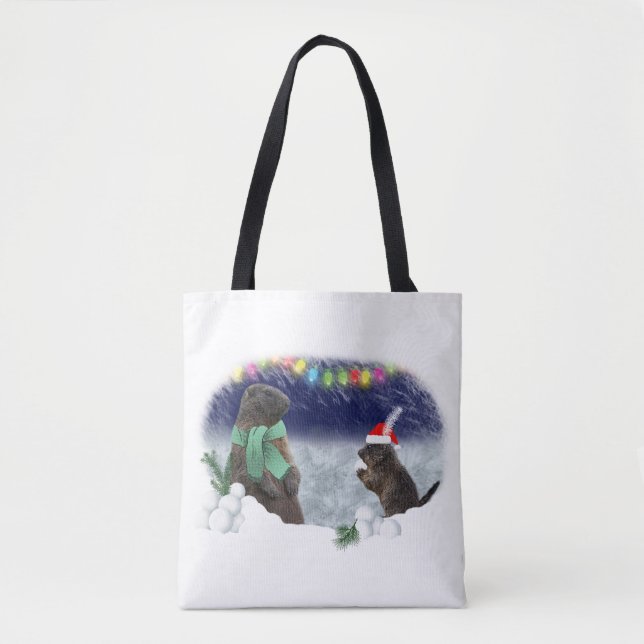 Snowball Fight All Over Print Bag (Front)