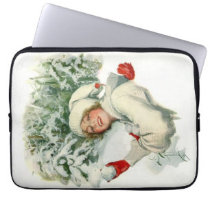 Snowball Fight (by Harrison Fisher) Laptop Sleeve