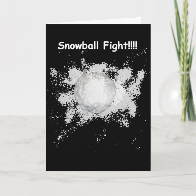Snowball Fight Christmas Card (Front)