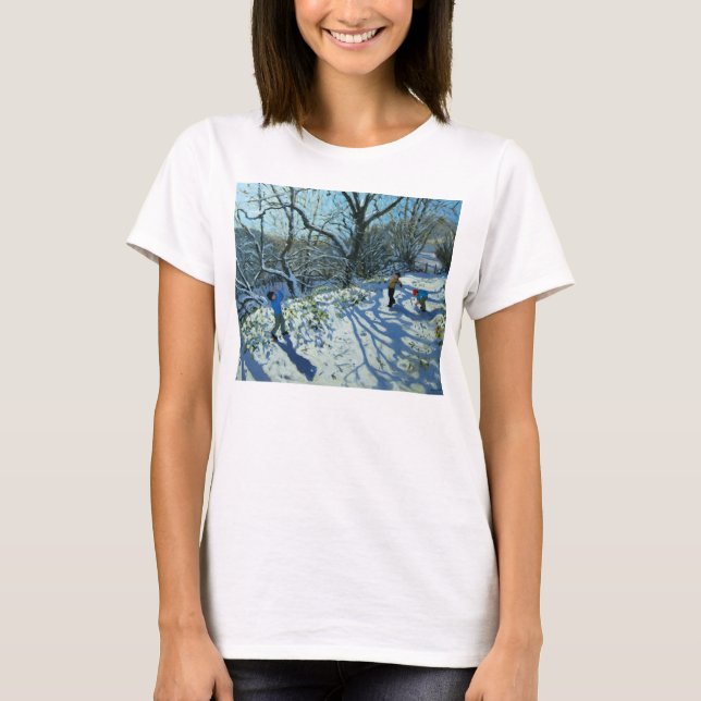 Snowball fight Derbyshire T-Shirt (Front)