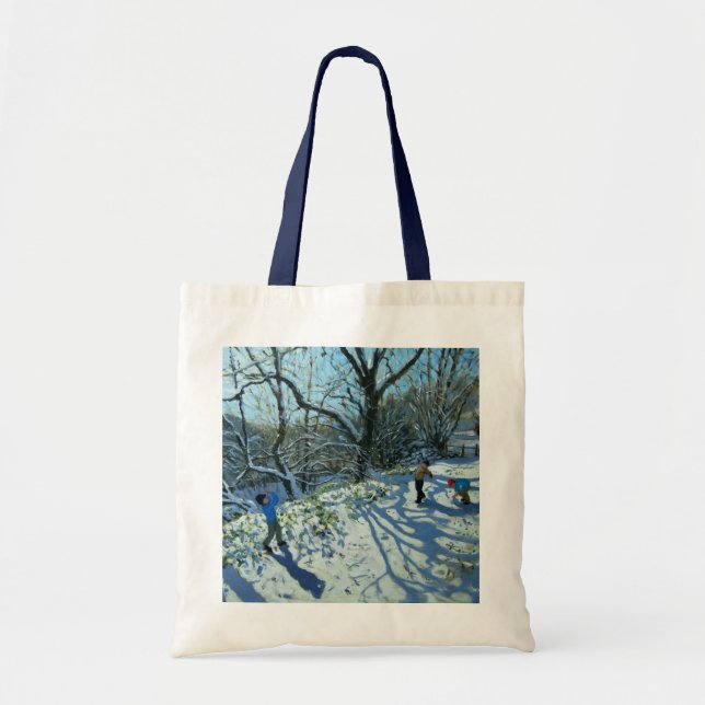Snowball fight Derbyshire Tote Bag (Front)