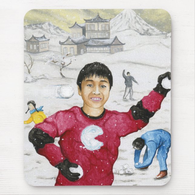 Snowball Fight! Mouse Mat (Front)