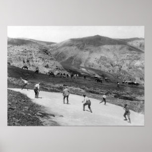 Snowball Fight - US Geological Survey Field Party Poster