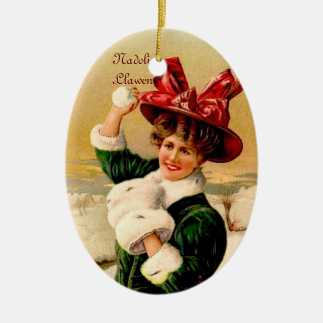 Snowball Toss Ornament (Front)
