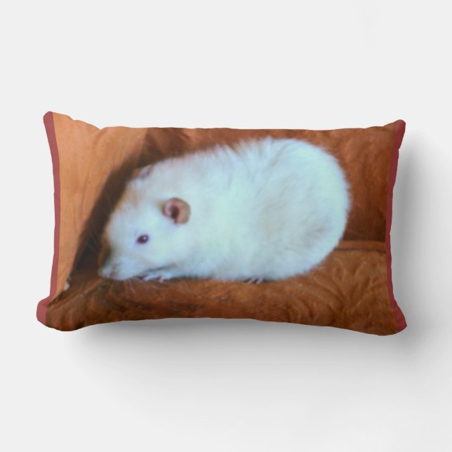 Snowball White Rat Pillow (Front)