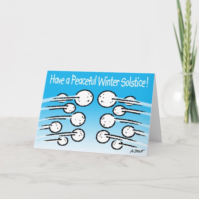 Snowball Winter Solstice Holiday Card (Front)