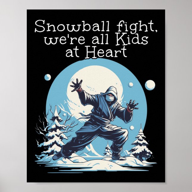 Snowball Winter Sport With Ninjas For Snowballer I Poster (Front)