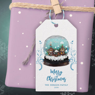 Snowball Winter Village Climbing Plant Christmas  Gift Tags