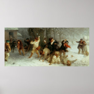 Snowballing, 1865 poster