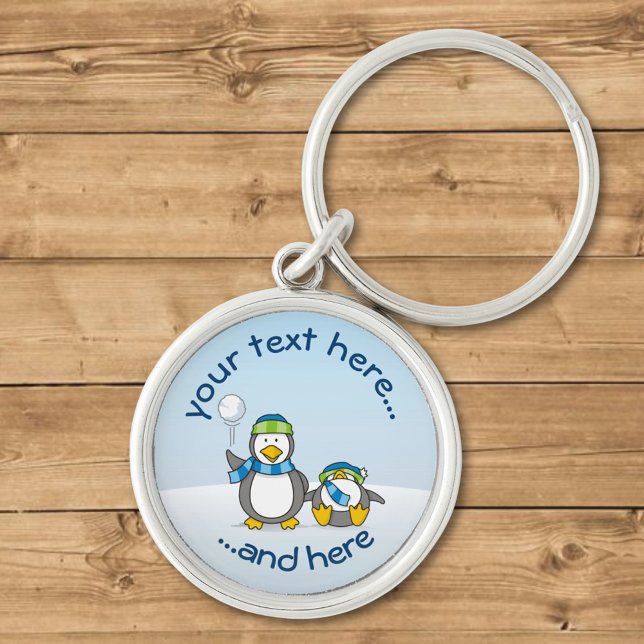 Snowballing penguins key ring (Creator Uploaded)