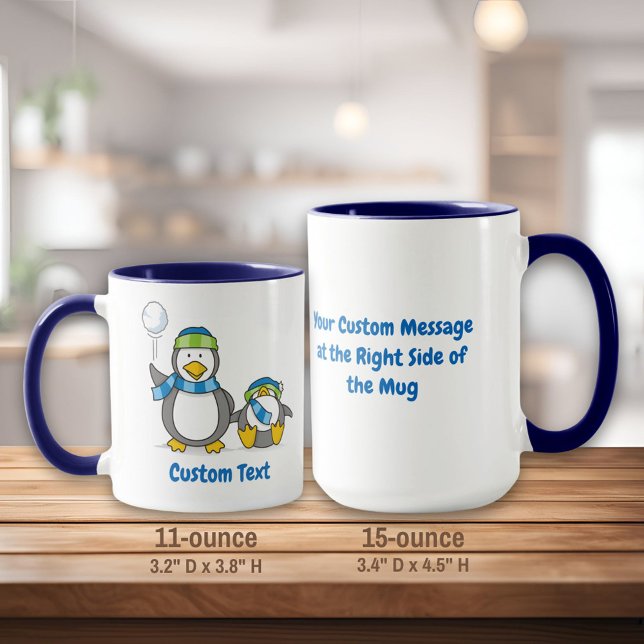 Snowballing penguins mug (Creator Uploaded)