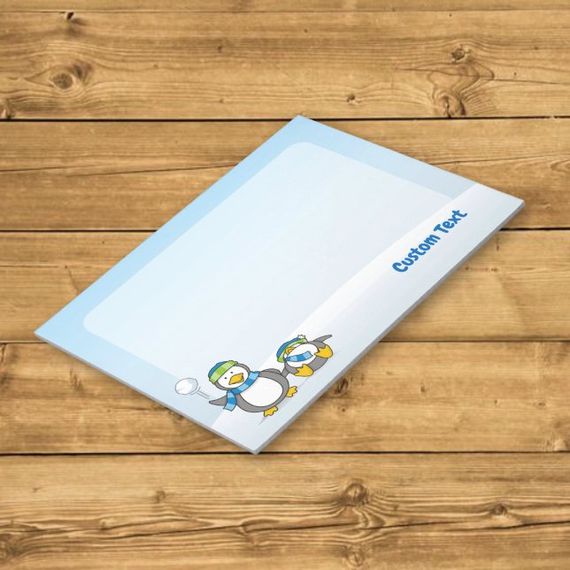 Snowballing penguins notepad (Creator Uploaded)