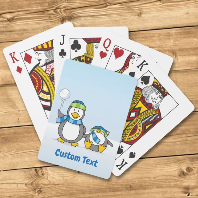Snowballing penguins playing cards (Creator Uploaded)