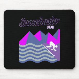 Snowbasin Sun Valley Utah Usa Ski Resort Snowboard Mouse Mat