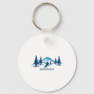 Snowbasin Utah Ski Resort Skiing Skier Key Ring