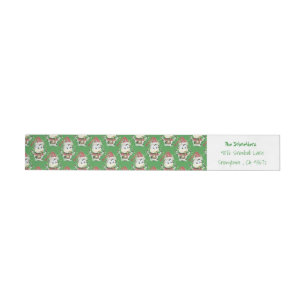 Snowbell Christmas personalised wraparound label