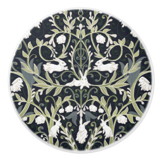 Snowbell Ghost Bunnies Ceramic Knob