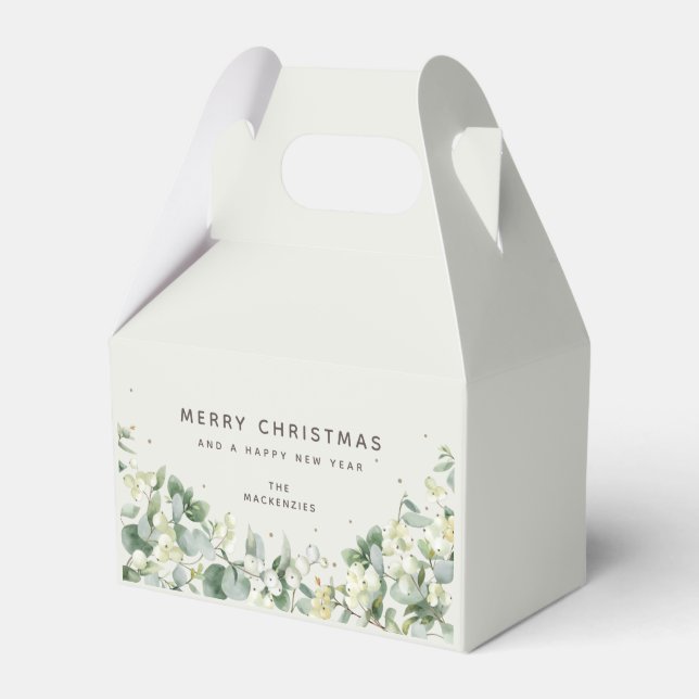 Snowberry + Eucalyptus Christmas Holiday Favour Bo Favour Box (Front Side)