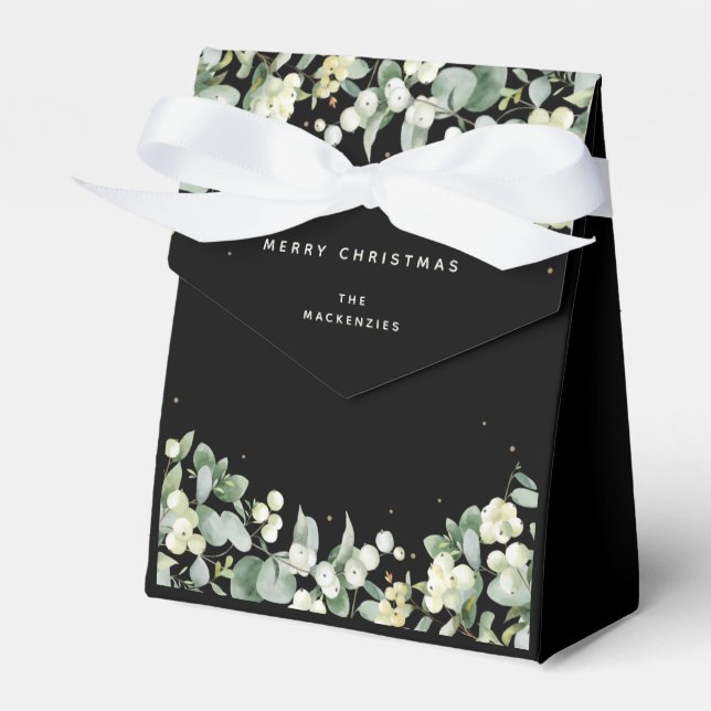 Snowberry + Eucalyptus Christmas Holiday Favour Bo Favour Box (Front Side)