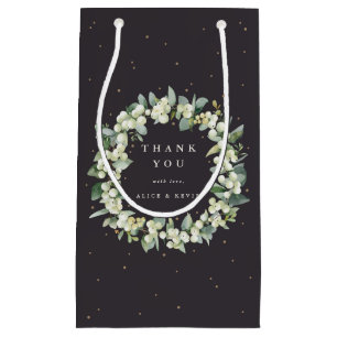 Snowberry+Eucalyptus Christmas/Holiday Thank You Small Gift Bag