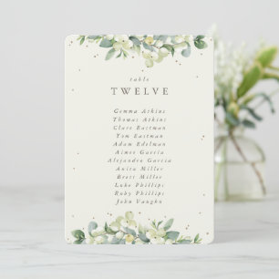 Snowberry+Eucalyptus Table Number Seating Card