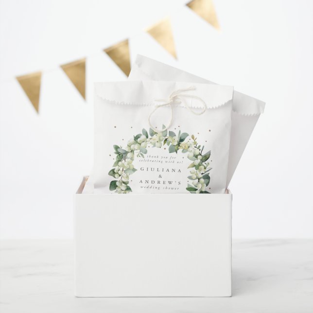 Snowberry+Eucalyptus Winter Wedding Shower Favour Bags (Party)