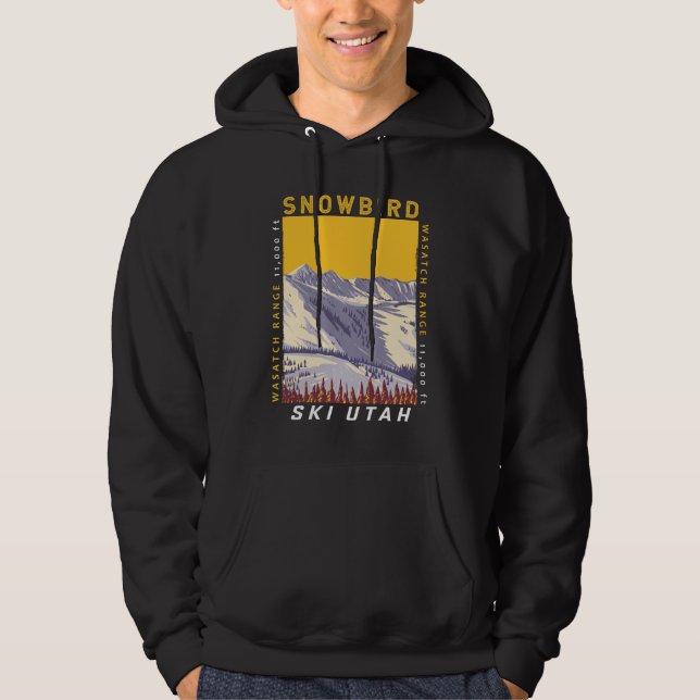 Snowbird Ski Area Winter Utah Vintage Hoodie (Front)