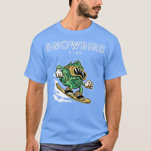 Snowbird Utah  Funny Snowboarding Beer Hops  T-Shirt