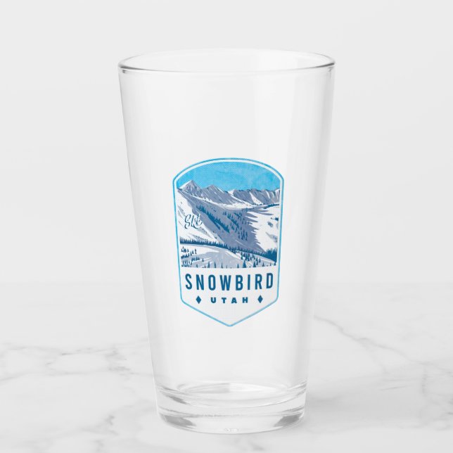 Snowbird Utah Ski Badge Glass (Front)